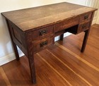 Signed Gustav Stickley Antique Mission Oak Arts & Crafts Desk w/ Copper Handles — photo 4