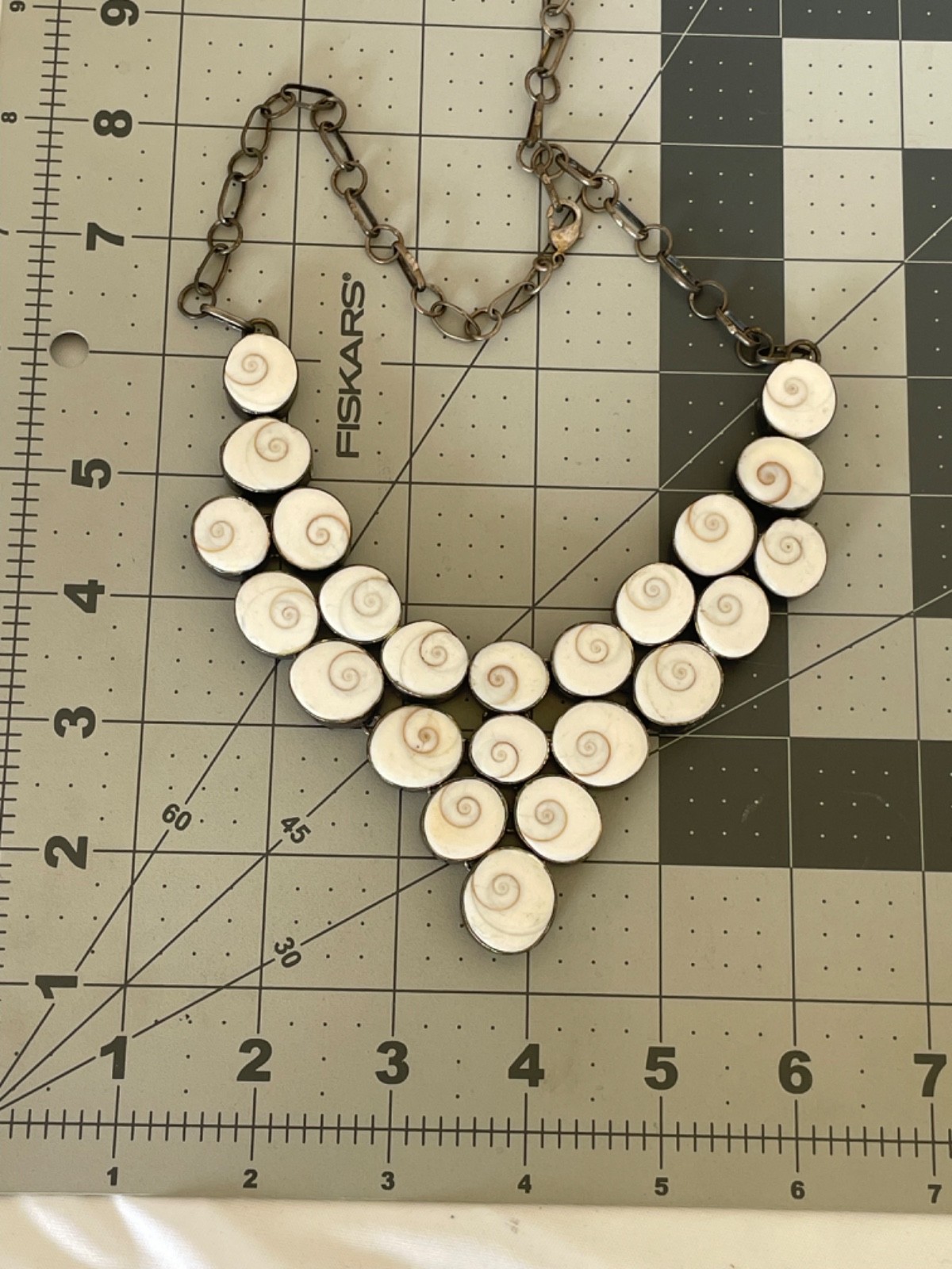 Handcrafted Statement SHIVA EYE SHELL Necklace - … - image 6