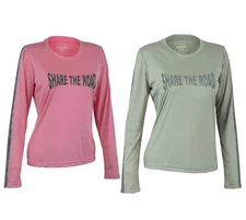 Ladies Visible Dri Fit Polyester Shirt for Motorcycle Riding, Running, Cycling