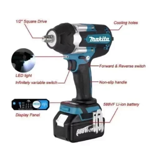 Makita DTW700 Trapano avvitatore a percussione brushless 18 V solo corpo foto 5