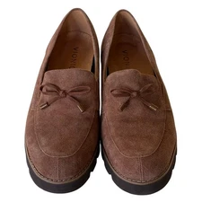 Vionic Brown Suede Finley Rubber sole Tassle Moccasins size 7.5