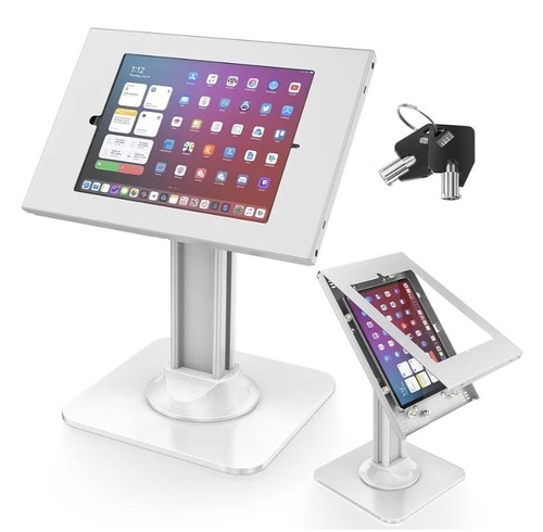 AboveTEK Anti-Theft iPad Kiosk Stand POS LOCKING Security Stand Tablet Swivel F2