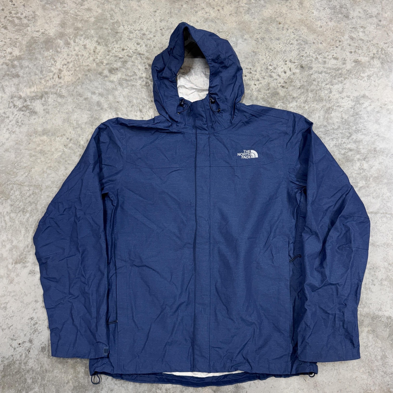The North Face Jacket Mens Large Blue Venture 2 Hooded Rain Shell Windbreaker