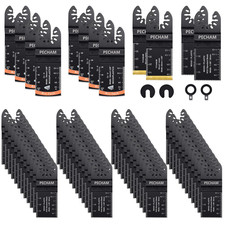 Oscillating Saw Blades Titanium Coated 64pcs Multitool Blades for Wood Metal