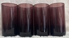 Vintage MCM Libbey Amethyst Plum Glasses Flat Bottom Tumbler Set Of 4 — photo 2