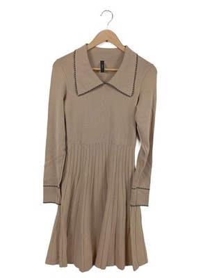 YAS Strickkleid Damen Kleid Gr. DE 34 wollweiß Casual-Look