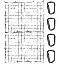 Most Heavy Duty Elastic Cargo Net for Pickup Truck Bed - 4' x 6' Stretches to 8'