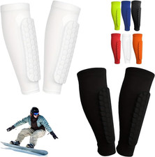 Soccer Shin Guards Shin Pads for Kids Youth Adult, Ski Shin Guards Calf Compress