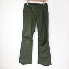 Burton Society Womens XXS 2XS Snow Pants Thermolite Snowboarding Lined Green