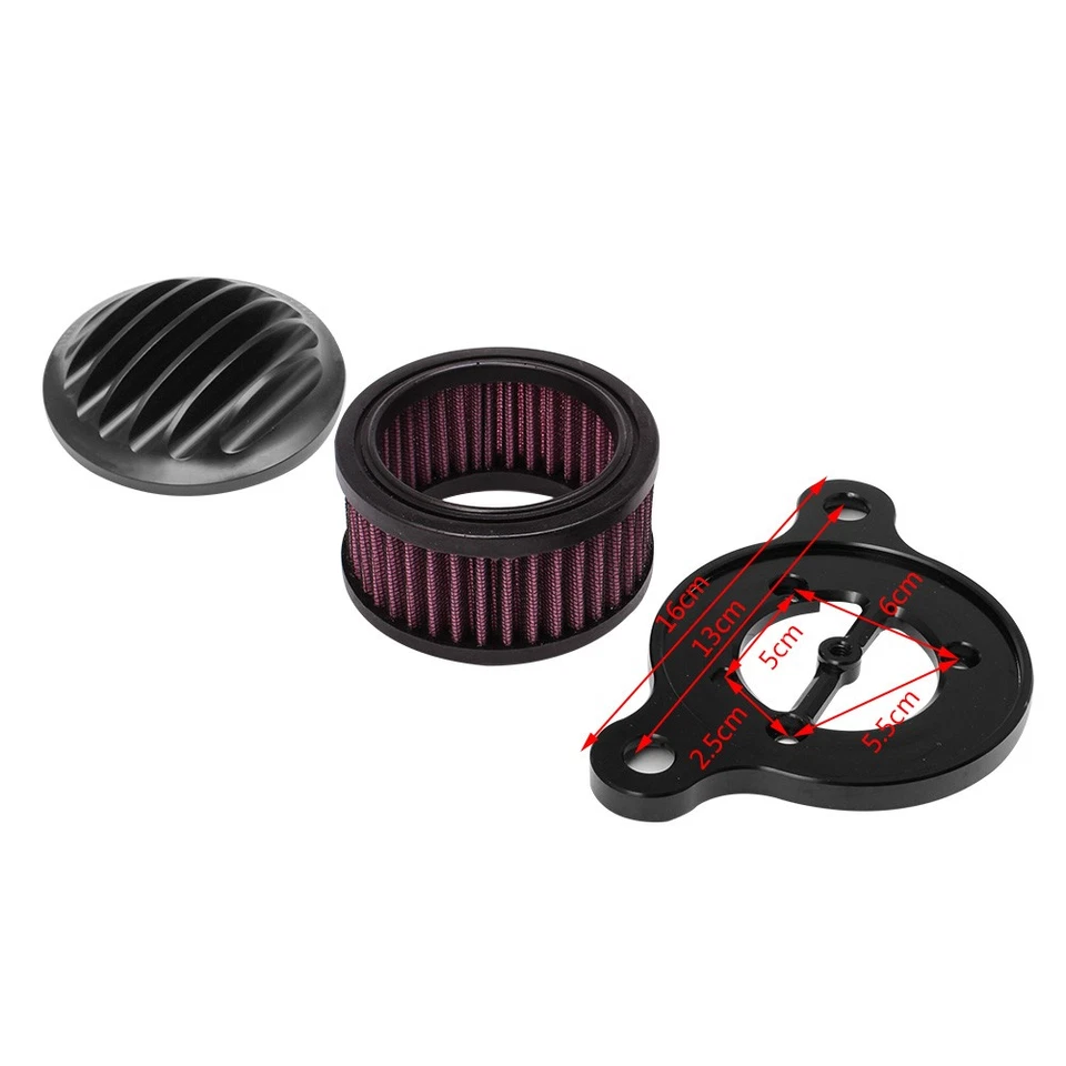 Sistema de filtro de admisión de filtro de aire negro para Harley-Davidson Sportster XL883 48 72 Foto 4 de 4