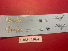 Fender '63 to '64 Stratocaster Waterslide Headstock Decal 2 per listing 63S