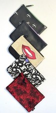 IPSY Bag Mix of 5, Halloween, Magic, Lips, Vampire, Approx 7” X 5”, Red/black