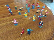 Lot Of Vintage O-Scale Metal Circus Figures. 38mm. Cast Circus Figures  Clowns