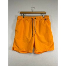Lands End mens orange swim trunks medium pool beach