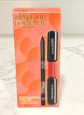 Make Up For Ever Enchanting Eyes Set Black Aqua Resist Eyeliner Mascara NIB