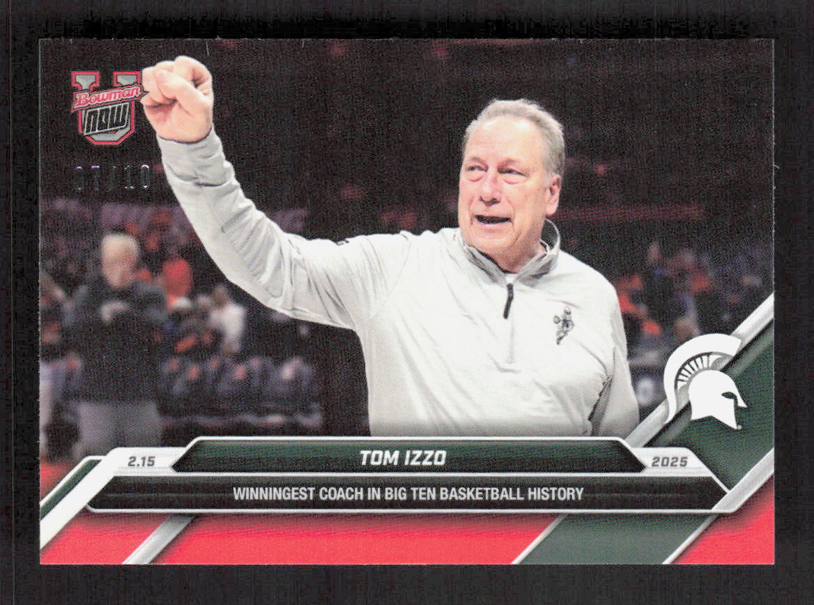 2024 Bowman U Now Tom Izzo #68 Basketball Red 7/10
