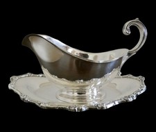 Silver Plated Gravy Boat With Underplate