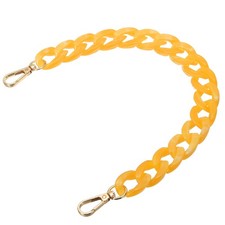 15 Inch Acrylic Chain Purse Strap Replacement Luxury Handbag Strap Orange White