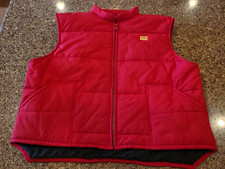 Swingster Vest XXL *Kent Guaranteed Feed* Red Puffer Zip Made In USA Vintage