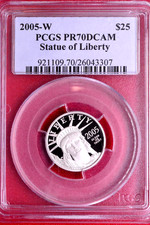 PCGS PR-70 DCAM! 2005-W $25 PROOF 1/4 OZ PLATINUM EAGLE ONLY 6,592 MADE! 2780.00 per troy oz