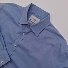 Charles Tyrwhitt Mens Oxford Classic Fit Non Iron 17 1/2"/35" Lt Blue Texture