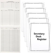 5 Pieces Checkbook Transaction Register 6.4 * 8.25Inch Secretary Deskbook Check