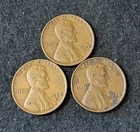 1938 D (3 Coins) Lincoln Wheat Pennies- Free Shipping