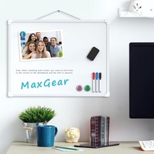 Double-Sided Dry Erase Board for Wall, 16"X12" Hanging Whiteboard, Small Dry Era