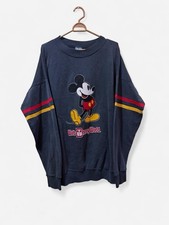 Vtg Mickey Mouse Walt Disney world Sweatshirt Mens XXL Black 80s Made In USA