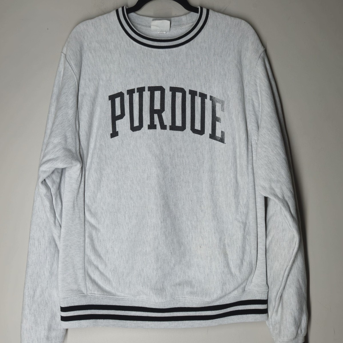 Vintage Reverse Weave Champion Purdue University Mens Medium Gray