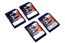Lot of 4 Dane-Elec 2GB SD Memory Card -WORKING