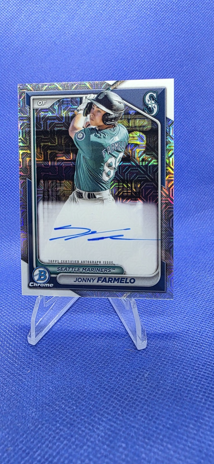 Jonny Farmelo 2024 Bowman Chrome Mega Box Mojo Refractor Rookie Auto #BMA-JF