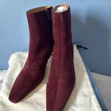 STAUD Wally Ankle Boot in Syrah Suede – New in Box Size 8 1/2