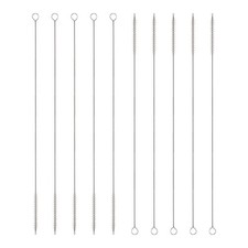 10Pcs Straw Cleaner Brush 12 Inch Length 6mm OD Nylon Bristles White