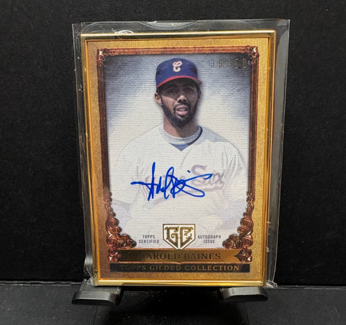 2023 Topps Gilded Harold Baines Gallery Of Gold Auto JERSEY # /50 White Sox