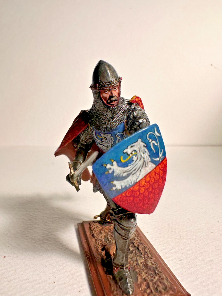 AeroArt Saint-Pétersbourg SR1.3 - Guerrier Sarcen Avec Drapeau, Plomb, Near Mint