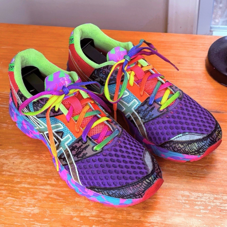 ASICS Gel Noosa Tri 8 Mujer Correr 8 Púrpura/Turq Usado en Excelente Condición Triatlón Foto 3 de 4