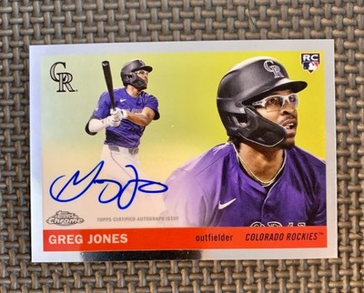 2025 Topps Chrome Platinum Anniversary Greg Jones Auto RC Rookie CPA-GJ Rockies