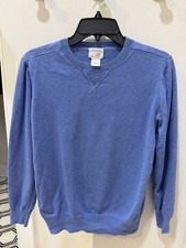 Boys CrewCuts Blue Round Neck Cotton Pullover Sweater Sz 14 Perfect Condition