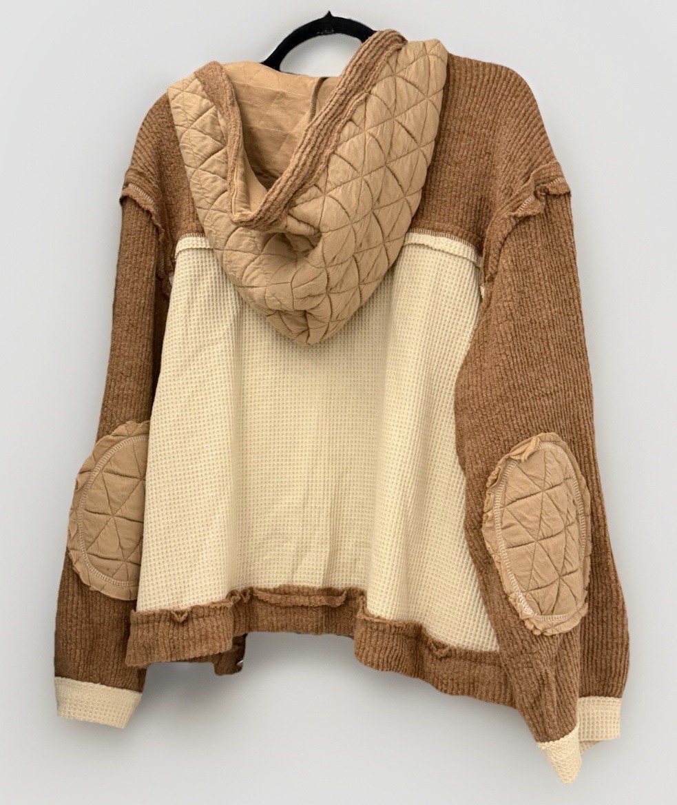 POL Hooded Patchwork Jacket Women’s Large - image 4