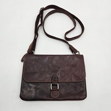 Jack Georges Voyager Brown Leather Cross Body Wallet Messenger Bag Purse 6x9 In