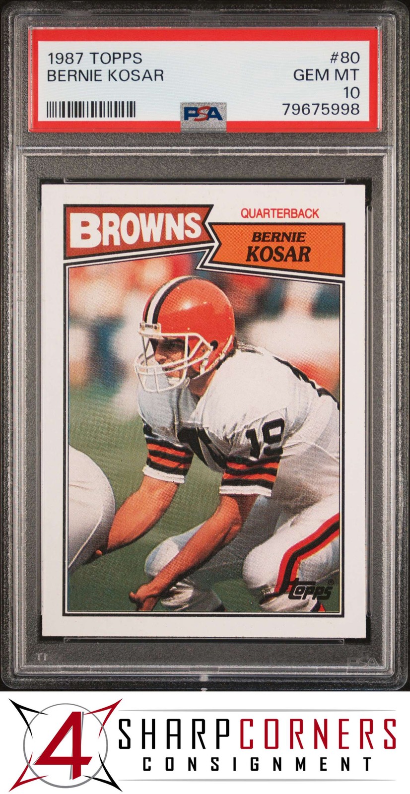 1987 TOPPS #80 BERNIE KOSAR BROWNS PSA 10