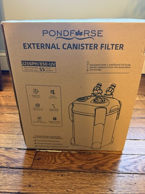#ad #ad PONDFORSE 225gph 850UV External Canister Filter 55 Gallon Fish Tank Unopened Box $59.90