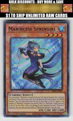 Yugioh Legendary Duelists: Duels From the Deep #LED9-EN031 Marincess Springirl