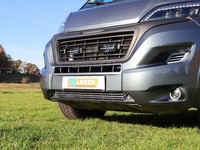 2X LED Lightbar + Spezifische KüHlergrill Halter Passend FüR Peugeot Boxer
