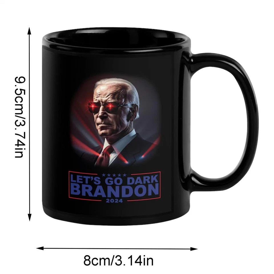 350ml Dark Brandon Mug Ceramic Coffee Mug Travel Mug Let's Go Brandon Tea Cup - Image 4 of 4