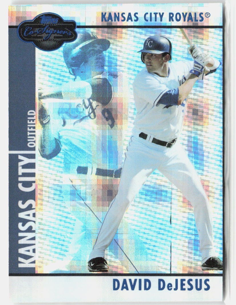 2008 Topps Co-Signers #084b David DeJesus / Zack Greinke Hyper-Plaid-Green #/25
