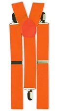 Neon Orange Adult Costume Suspenders One Size