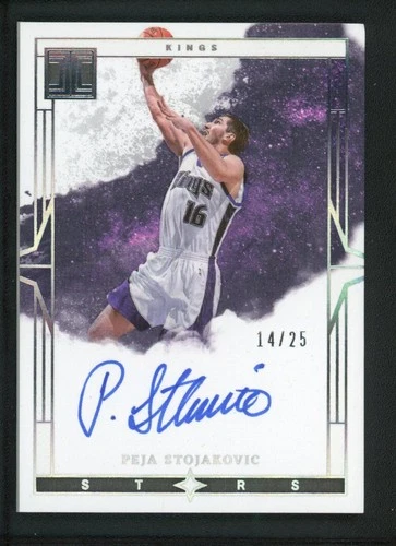 2023-24 PEJA STOJAKOVIC 14/25 AUTO PANINI IMPECCABLE STARS AUTOGRAPHS (read)