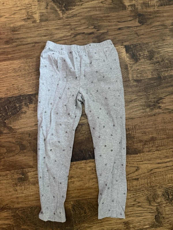 Heart Leggings Gray Size 6x Girls Faded Glory